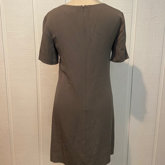 Theory Grey Silk Tshirt Dress - Picture 3 of 5